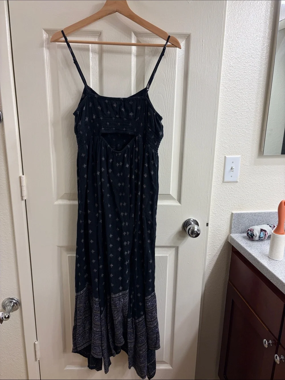 American Eagle Black Boho Maxi Dress